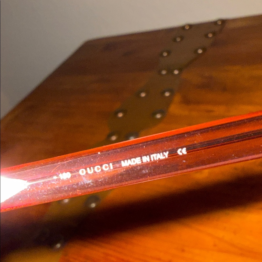 Gucci Y2K Pink Rectangular Sunglasses - image 5